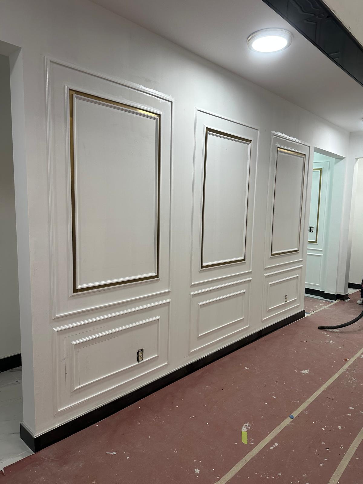 Decorative wall trim installation