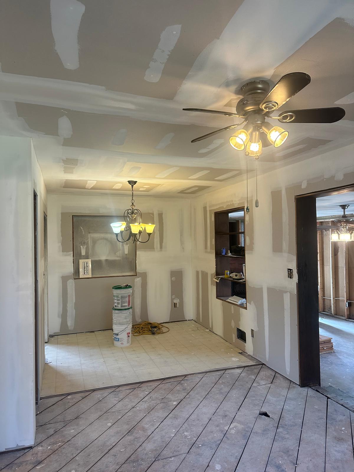 Drywall and ceiling renovation